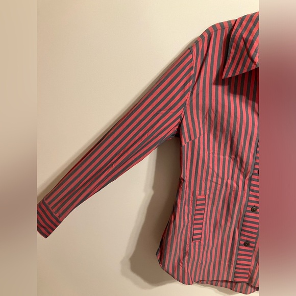Cabi Regatta Shacket Button Down‎ Striped Womens Size Medium NWT - Picture 6 of 12